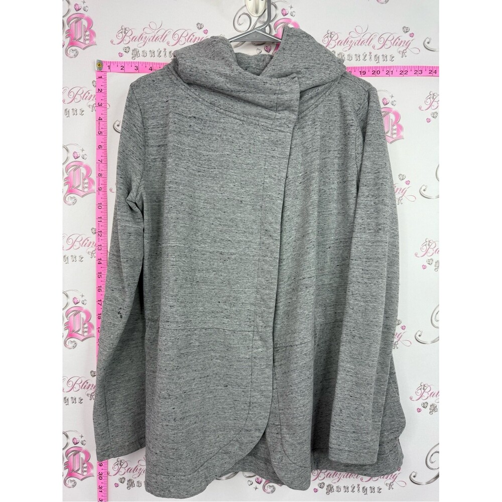 Firefly sweater Women's Heather Gray Funnel Collar Cardigan Sweater
